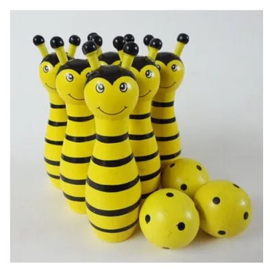 Набор деревянных мячей для боулинга с животными игрушка детей 6 контактов