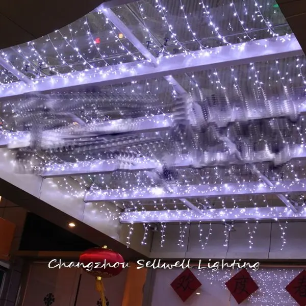 Christmas lighting hotel decoration 4*4m white LED star lamp H207