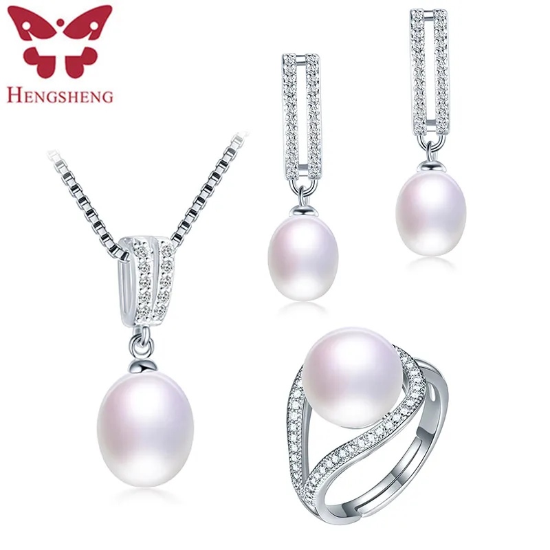 Набор украшений для женщин из 100% натурального пресноводного жемчуга в виде капли