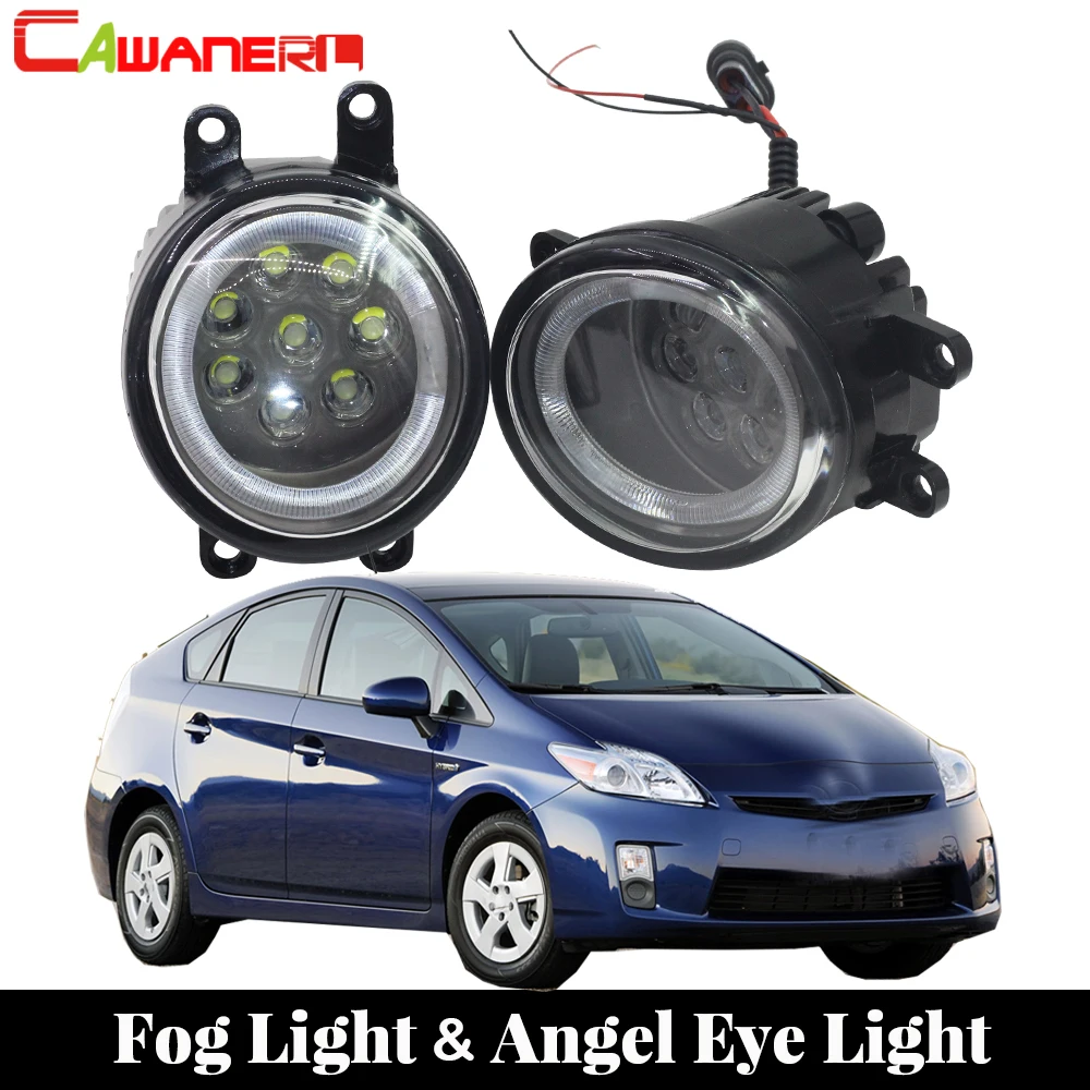 Cawanerl для Toyota Prius 2010 2011 2012 автомобильный светильник источник светодиодный лампы Противотуманные фары светильник Ангел глаз DRL Дневной светильник 12V