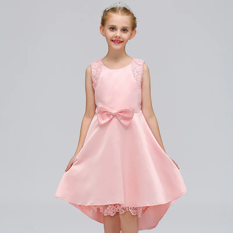 2020 Summer Kids Girls Princess Dress Sleeveless Girl Lace Dresses Blue Pink Birthday Party Children Clothing 2-10T | Детская одежда и