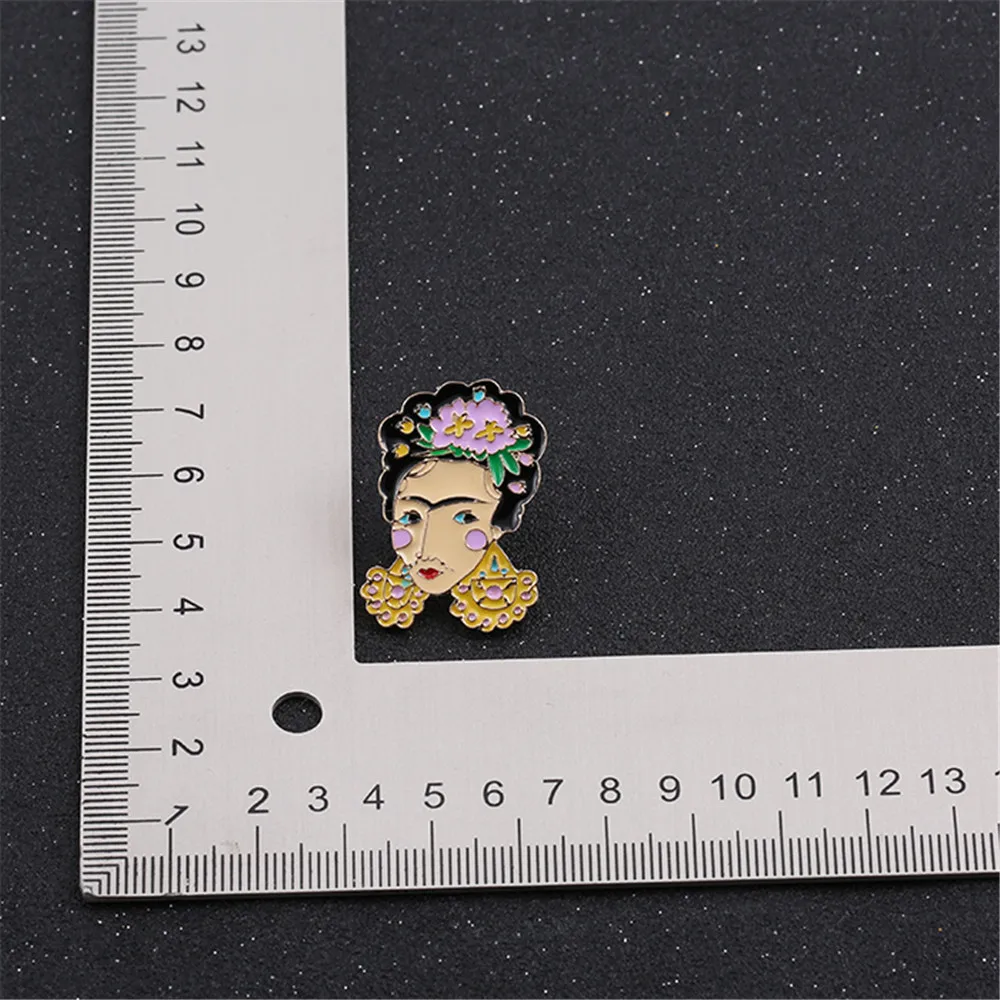 2020 Новая модная Милая цветная эмаль больше художников автопортреты девушка