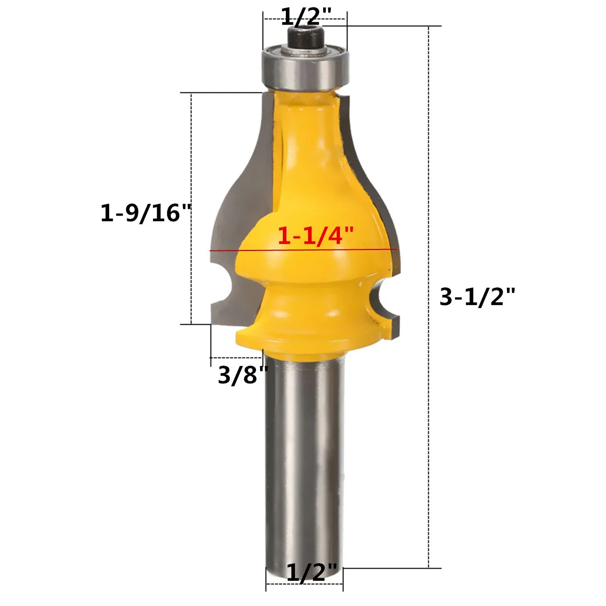 

2pcs 1/2 Inch Shank Handrail Router Bit Standard Set /Flute Wood Working Line Cutter Tenon Cutter for Woodworking Tools