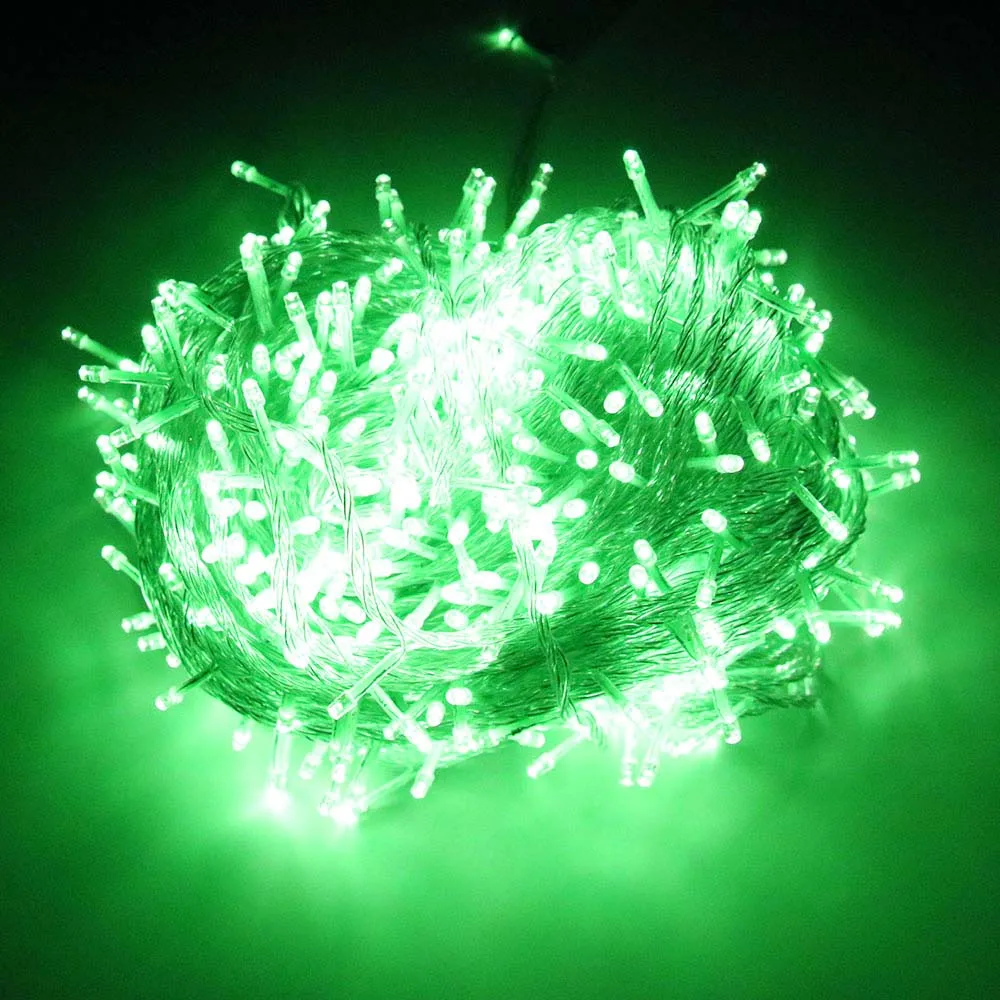 100-800Led светильник-гирлянда, водонепроницаемая лента с контроллером, 10-100 м, праздничные, рождественские, вечерние, свадебные, для дома, квадратный праздничный Декор WR - Испускаемый цвет: Зеленый