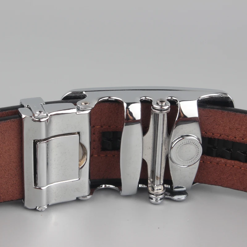 

Men Belt 2019 Cowhide Genuine Leather Belts For Men Luxury Automatic gold Leopard Buckle Belts Brown Black Cinturones Hombre 140