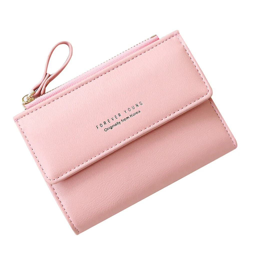 Женский короткий кошелек с застежкой-молнией для монет картхолдер (кошелек