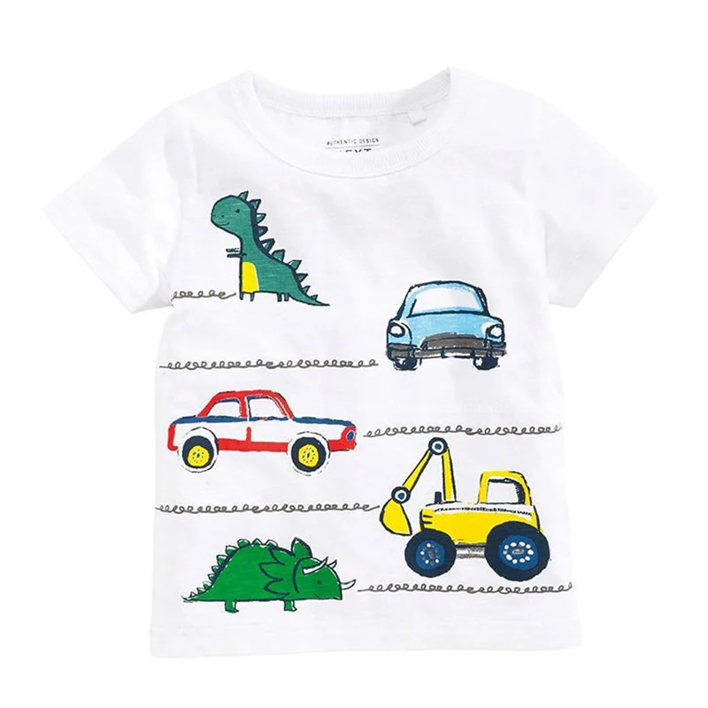 T8005 Boys T-shirt Jumpingbaby/ г. Футболка для мальчиков летние топы, детская одежда футболка футболки для маленьких мальчиков футболка с короткими рукавами белый топ Roupas Enfant - Цвет: T8005 Boys T-shirt