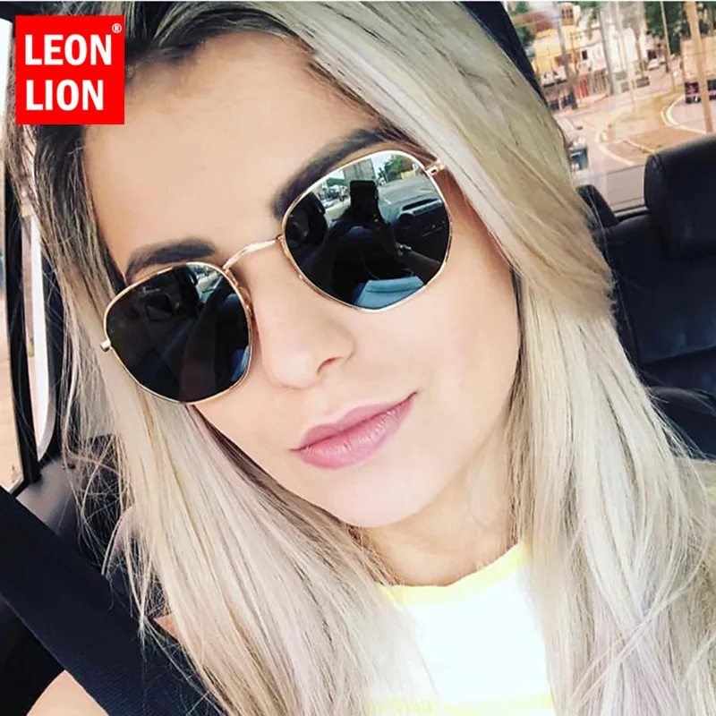 

LeonLion 2021 Fashion New Classic Sunglasses Women Luxury Retro Metal Shopping Eyeglasses Mirror UV400 Oculos De Sol Masculino