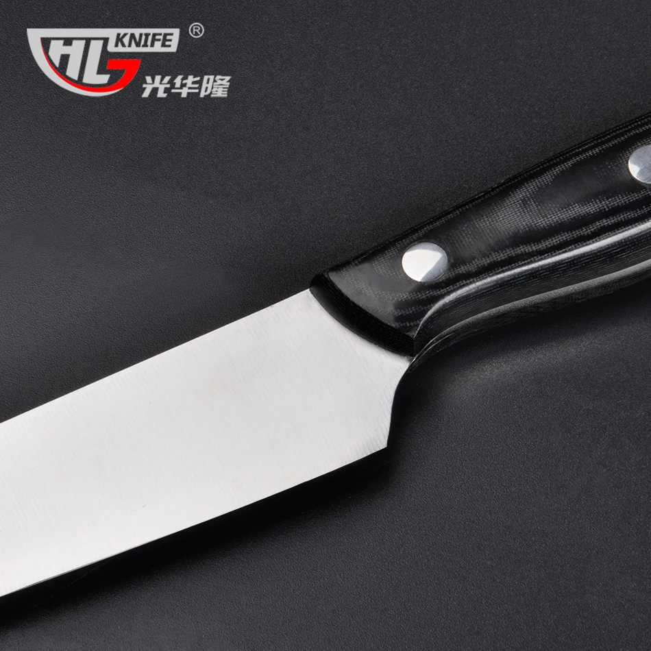 GHL нож для шеф-повара из нержавеющей стали кухонный Santoku нарезки кухонные ножи