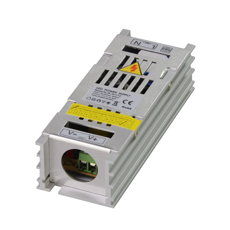with no Logo Sanpu smps 35 Вт 12 В светодиодный драйвер 220 в 230 В ac-dc трансформатор освещения 3a импульсный Электропитание Алюминий без вентилятора - Цвет: with no Logo