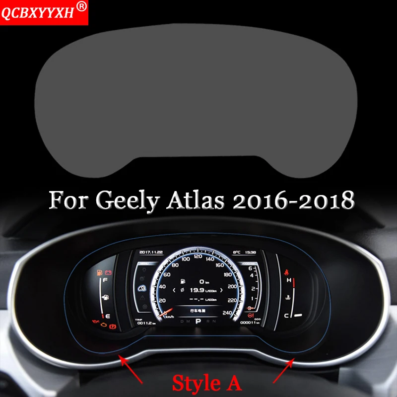 Car Styling Car Dashboard Paint Protective Film Stickers Light Transmitting Automobiles Accessories For Geely Atlas 2016-2018