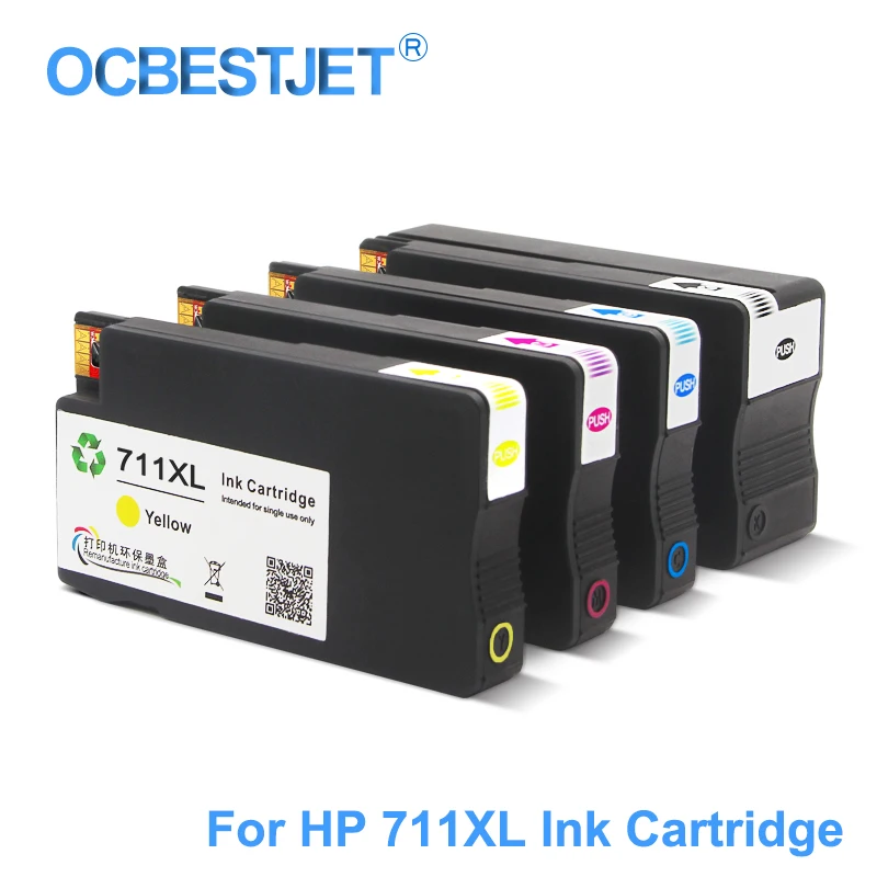 Для hp 711 711 XL hp 711 переработанный чернильный картридж совместимый для hp DesignJet T120 T520 принтера "Mei Qing"(CZ133A CZ130Z CZ131A CZ132A
