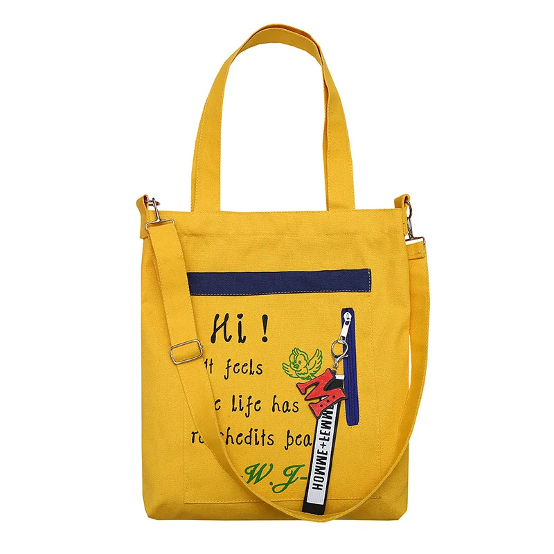 

2019 Ladies Handbags Cloth Canvas Tote Bag Latest Design Shopping Travel Women Eco Reusable Shoulder Shopper Bags bolsas de tela