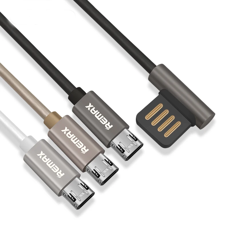 Remax Micro USB кабель 90 градусов L Тип Быстрая зарядка Android для передачи данных