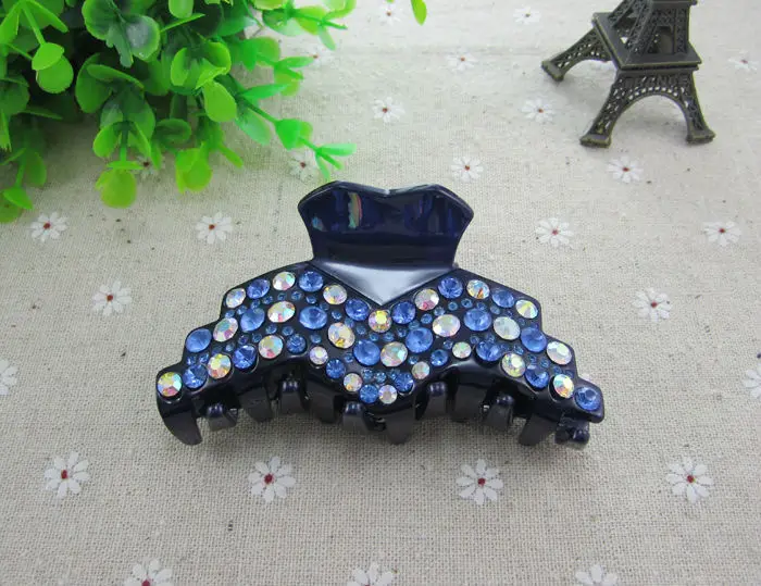 Высокое качество ювелирные изделия Стразы Коготь для волос большой захват