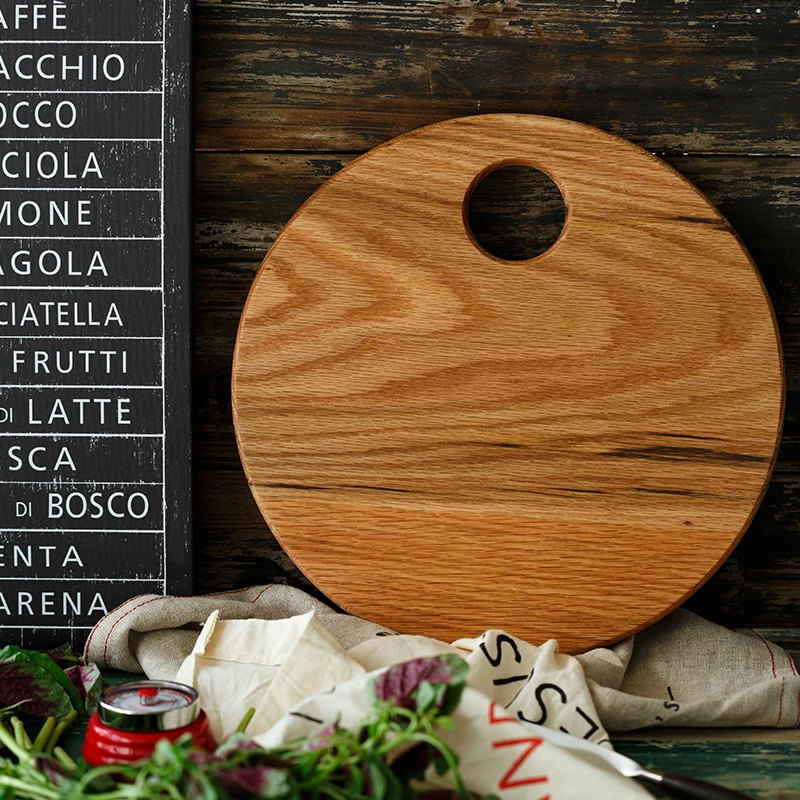 Поднос Антибактериальный из дубовой древесины креативная овальная