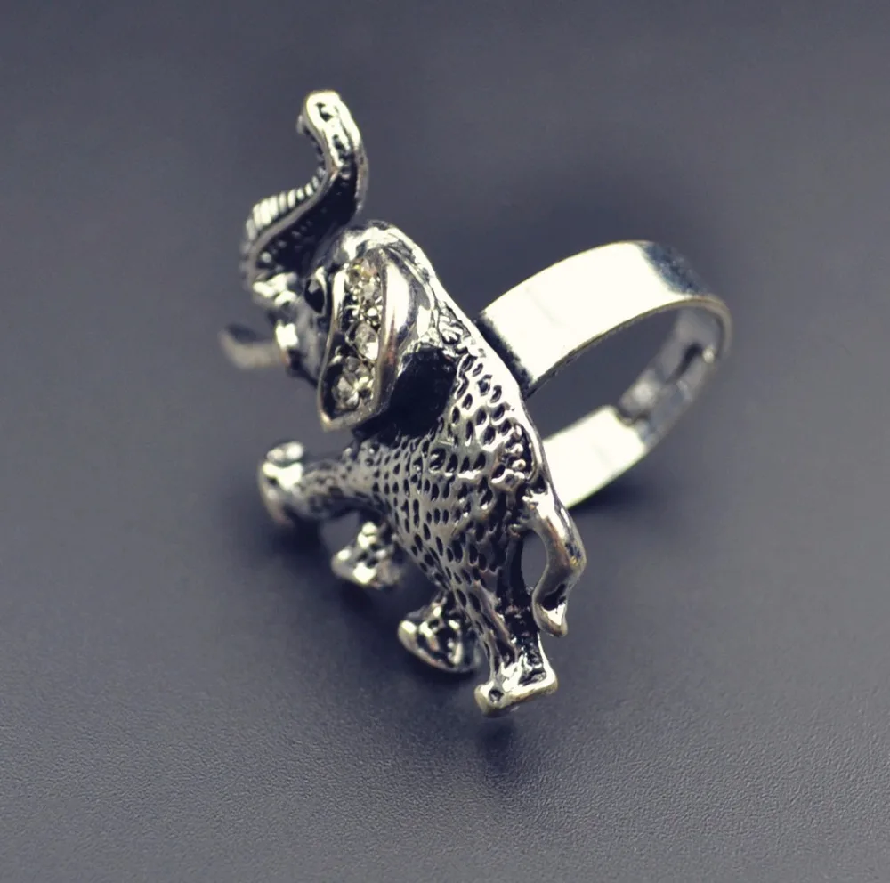 

New Elephant alloy jewelry ring, the taste of the retro style Free shipping