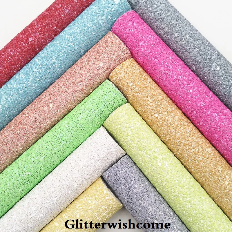 Glitterwishcome 21X29 см A4 Размер печатные полосы блеск синтетическая кожа искусственная из искусственной кожи Ткань Винил для бантов, GM025A