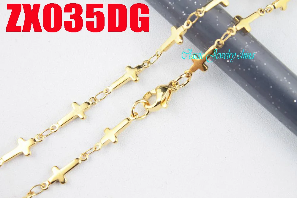 Ожерелье из нержавеющей стали с крестом 5 мм цепочка 16 35 дюймов религиозное