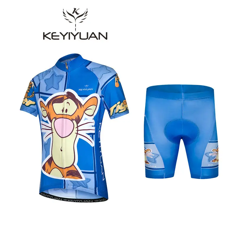 

2018 KEYIYUAN Children's Bike Cycling Clothing Ropa Ciclismo Summer Outdoor Cycling Jersey & Childs Cycling Shorts Set
