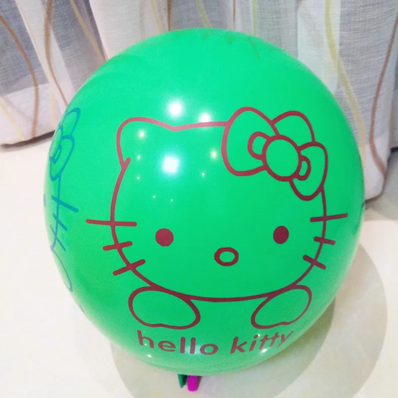 50 шт 12 'ƈ 8 г мультфильм шаблон Hello Kitty латексные шарики с принтом для детей