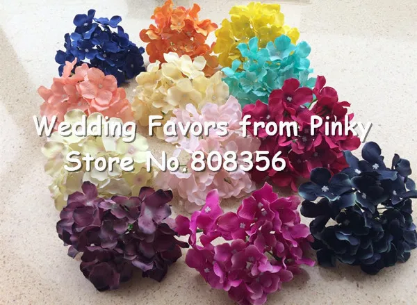 96 шт искусственный цветок гортензии головок 14 Цвет пластмассы цветы для