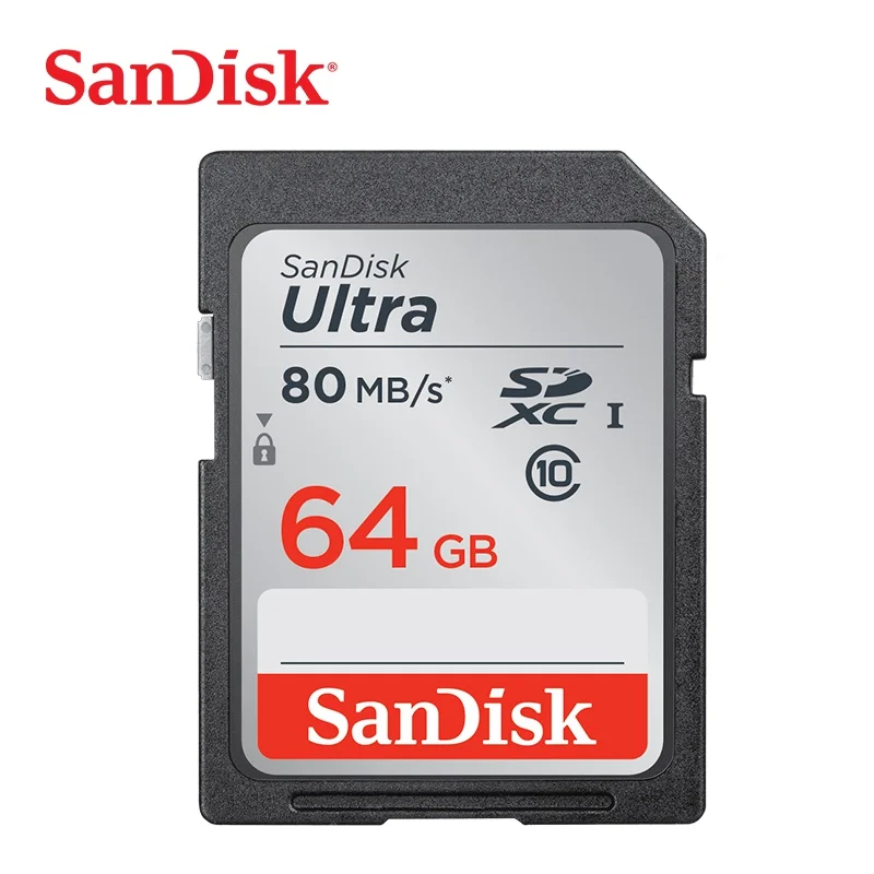 Двойной Флеш-накопитель SanDisk Ultra 32 Гб оперативной памяти, 16 Гб встроенной памяти, 64 ГБ 128 Гб класс 10 SDHC карты SD карта памяти SDXC карты C10 80 МБ/с. sd-карта Поддержка официальный проверки