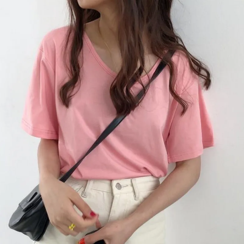 2019 Harajuku BF новая летняя женская футболка с круглым вырезом свободная повседневная