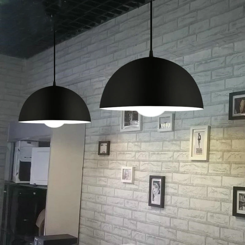 Restaurant pendant lamp chafing dish shop modern led lights single head creative personality semicircle hanging | Освещение