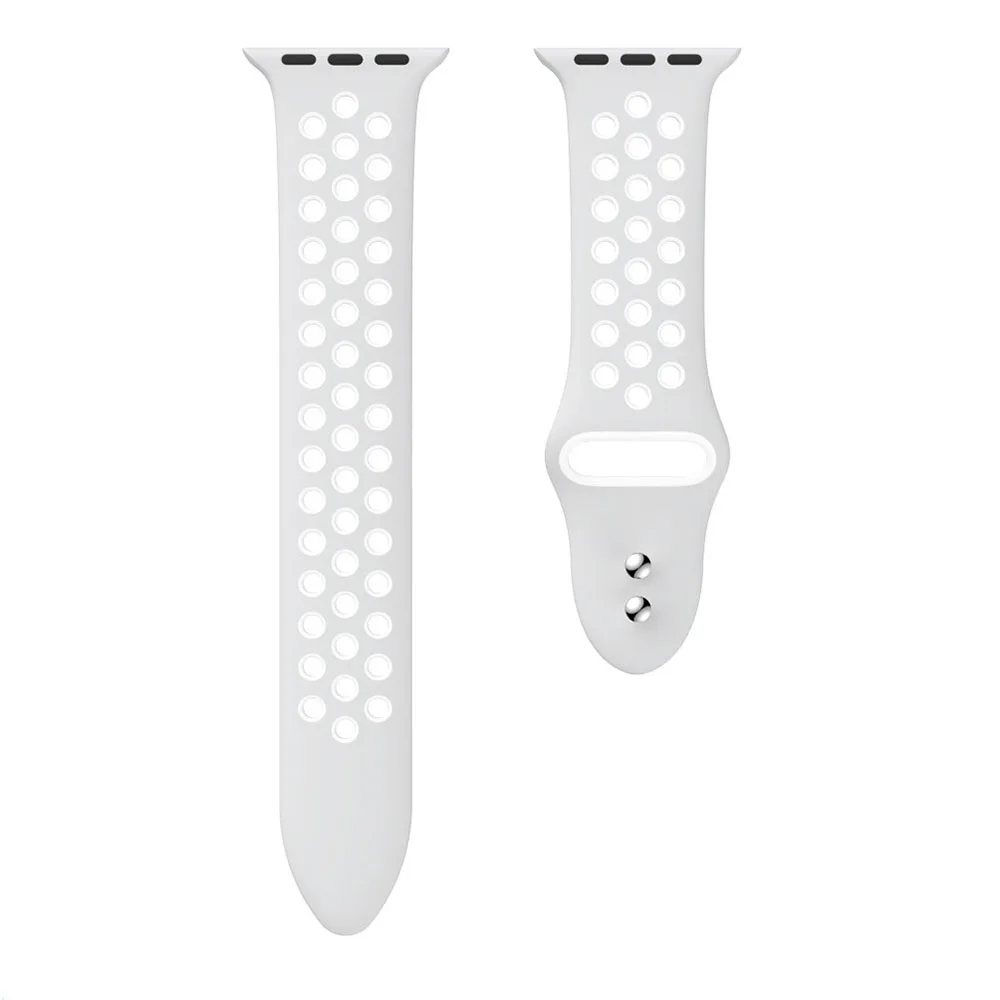 Correa для apple watch серии 1/2/3/5, 42 мм, 38 мм, ремешок для запястья адаптер для наручных часов iwatch, 4 40 мм 44 мм разноцветных резиновых полосок Спорт на открытом воздухе силиконовый