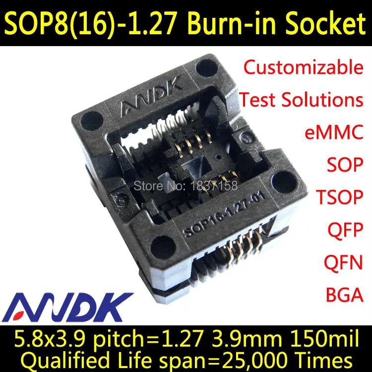 3 9 мм 150mil SOP8 тестовая розетка (16) 1 27 01 OTS8 03|sop8 socket|sop8 testsop8 |