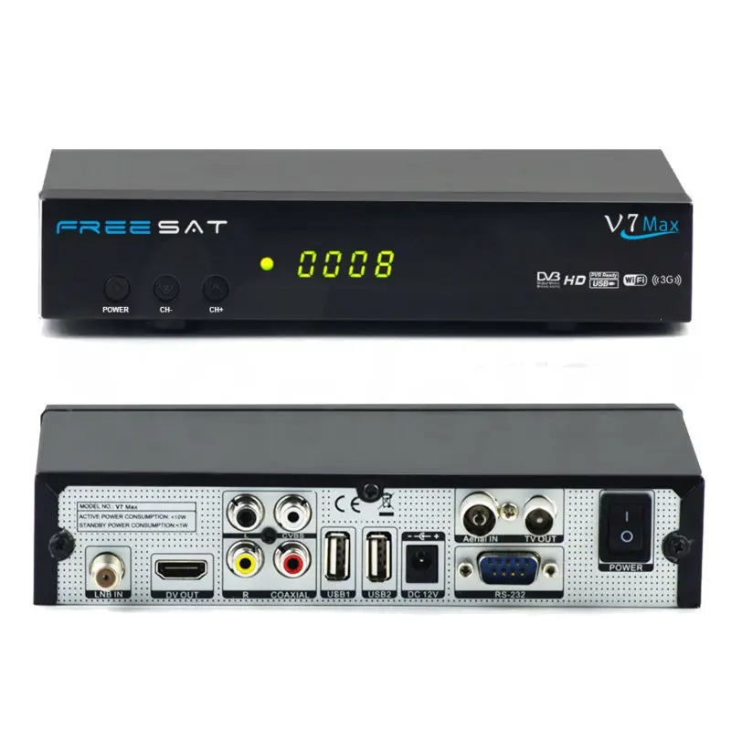 Freesat V7 Max Цифровой Спутниковые антенны HD DVB S/S2 FTA Декодер каналов кабельного