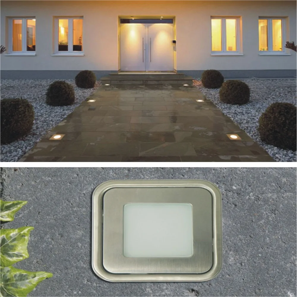 Светодиодная лампа для лестницы из нержавеющей стали 0 6 Вт 12 В постоянного тока