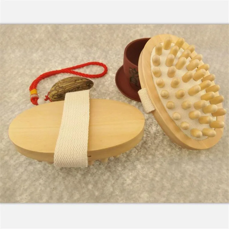 Luckyfine ручной массажер из натурального дерева для тела Ванна душа спа подушка