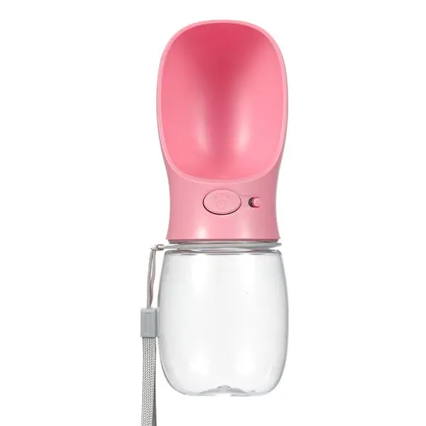 Pink Бутылка для воды для собак для кошек кормушки для домашних животных Портативный Открытый питье для путешествий чаша чашка Собачка Щенок бутылка поилка для маленьких собак - Цвет: Pink