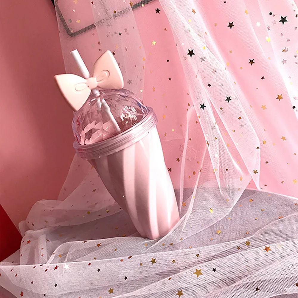 Модная складная силиконовая чашка для девушек 400 мл Пылезащитная крышка