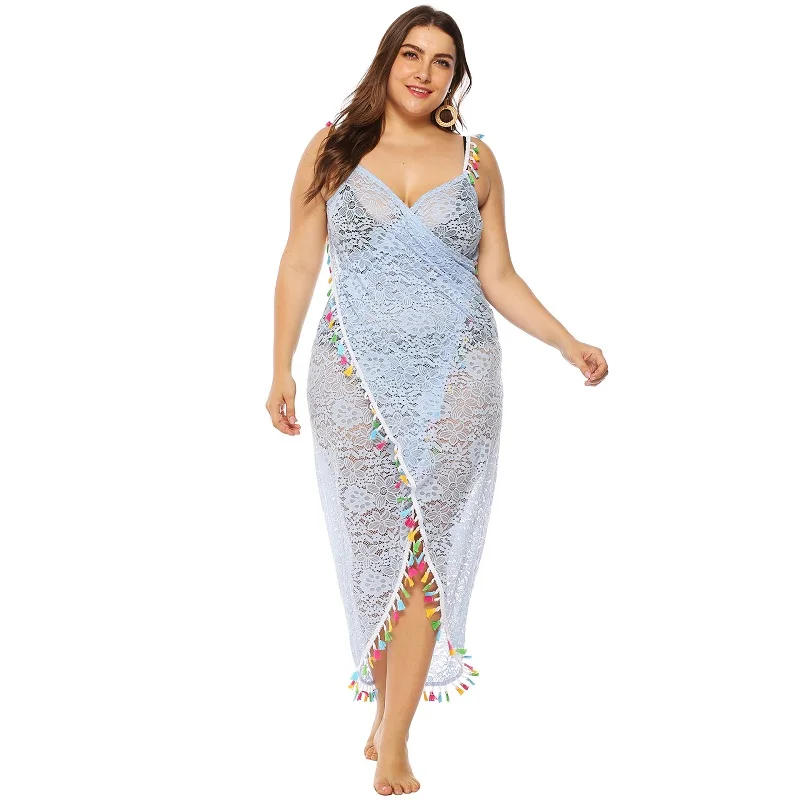 Новая прозрачная кружевное пляжное платье пикантная обувь для женщин размера