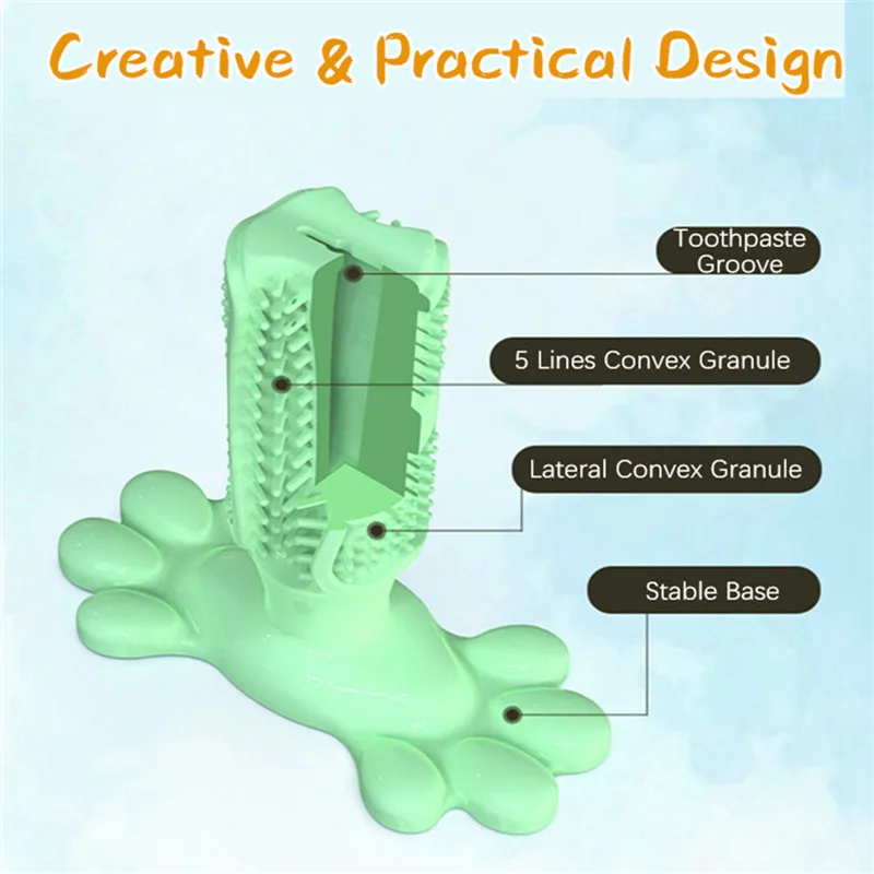Зубная щетка для собак Жевательная зубная чистки зубов Губка из натурального