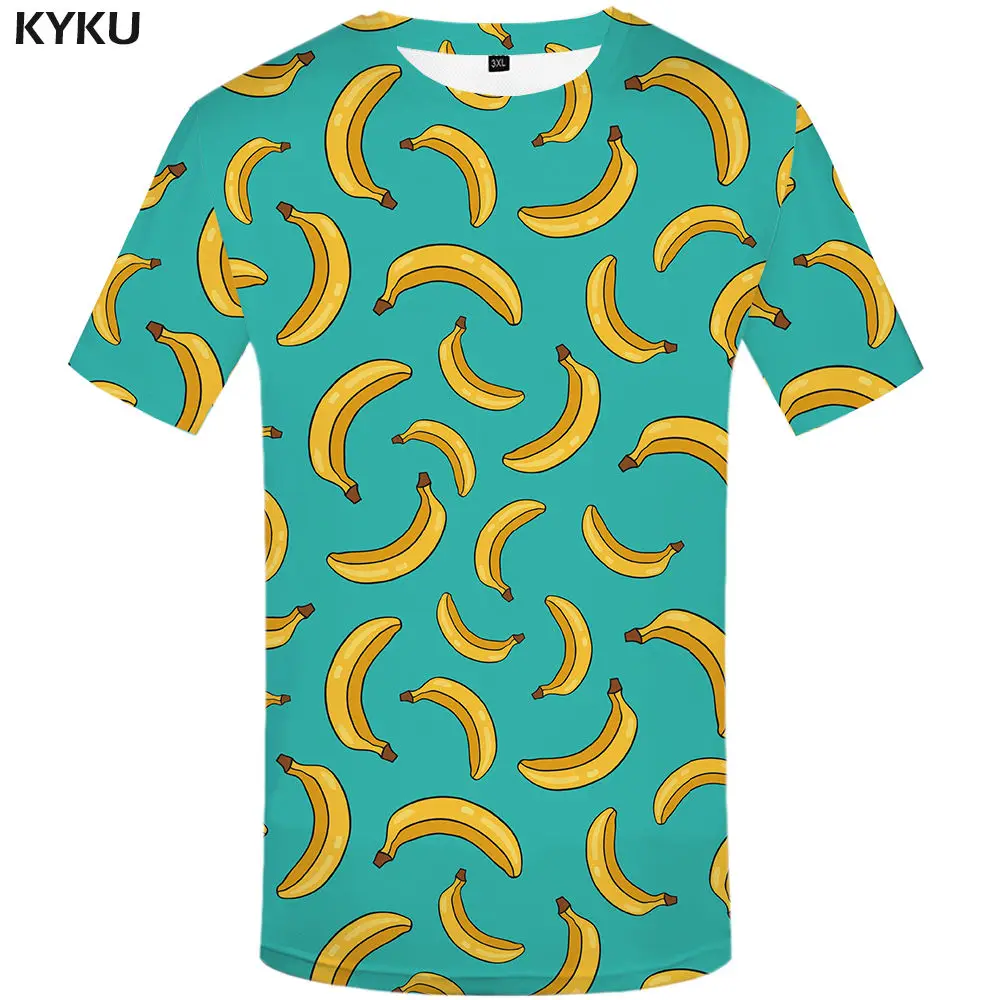 3d t shirt 18 Мужская футболка KYKU, летняя синяя футболка с 3D-принтом красных цветов и черепа, одежда в хип-хоп стиле - Цвет: 3d t shirt 18