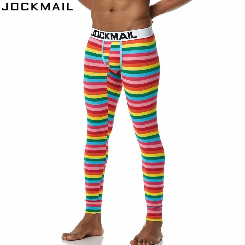 Кальсоны JOCKMAIL мужские фирменные хлопковые легинсы с принтом термобелье cueca для
