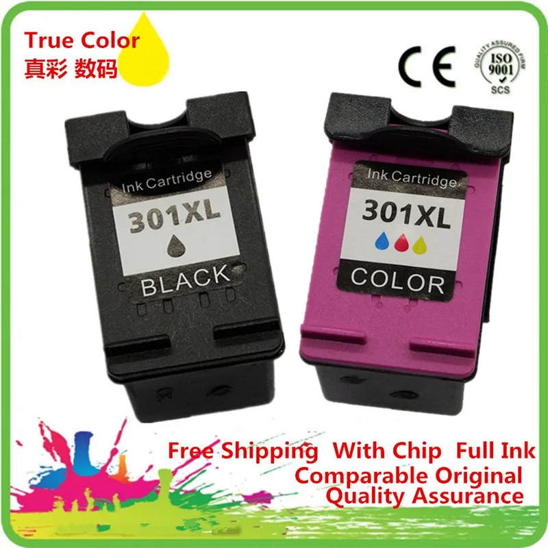 1SET Картриджи восстановленные для 301 XL HP301 HP301XL 301XL с чернилами hp Deskjet D1010 4500 2510 2540 2542 3000 3050 2000 3052 3054 - Цвет: 1SET