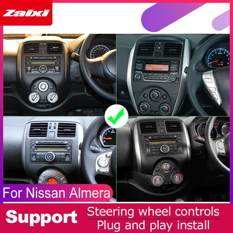 Автомобильная Мультимедийная система ZaiXi для Nissan Almera латио Sunny Versa 2011 ~ 2019 2 DIN