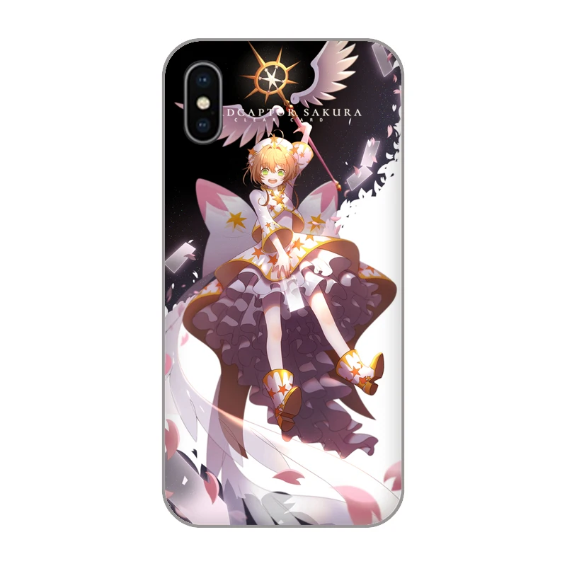 Япония Аниме искатель карт Sakura для Apple iPhone 8 7 плюс 6s 6 X XR XS Max SE 5S 5c 5 4S 4 ТПУ мягкий