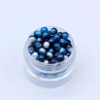 34568mm dark blue colorful multicolor no holes round imitation garment pearl for fashion jewelry making 11