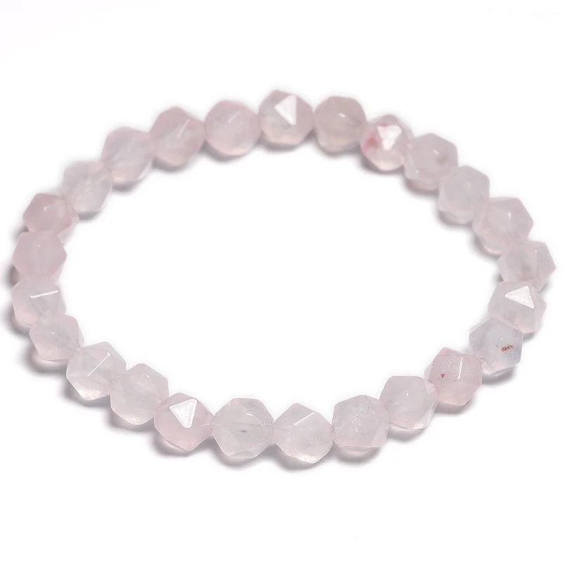 Wholesale Natural Stone Mix Colors 8mm Pink Crystal Labradorite Obsidian Section Onyx Energy Elastic Bracelet Women Men | Украшения и