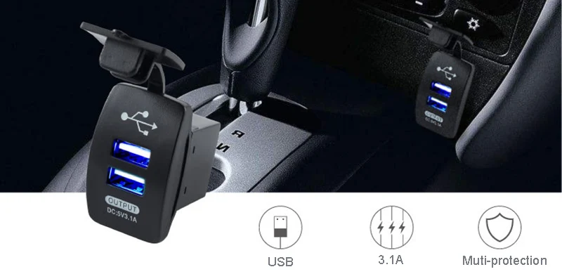 Мотоцикл USB зарядное устройство питание для мобильного телефона зарядное устройство двойной USB прикуриватель адаптер мотоцикл DC 12-24 в двойной USB зарядное устройство