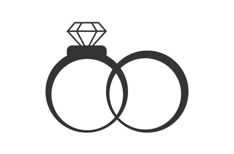 Водонепроницаемая виниловая наклейка с изображением кольца бриллиантами