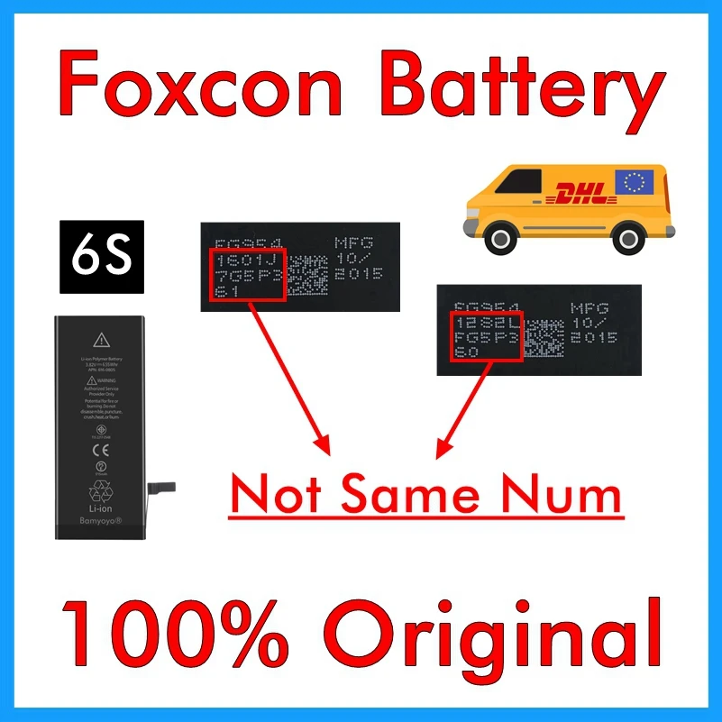 BMT 5 шт./лот Foxcon Фабричный аккумулятор 1715 мАч 3 82 в батарея для iPhone 6 S Замена Ремонт