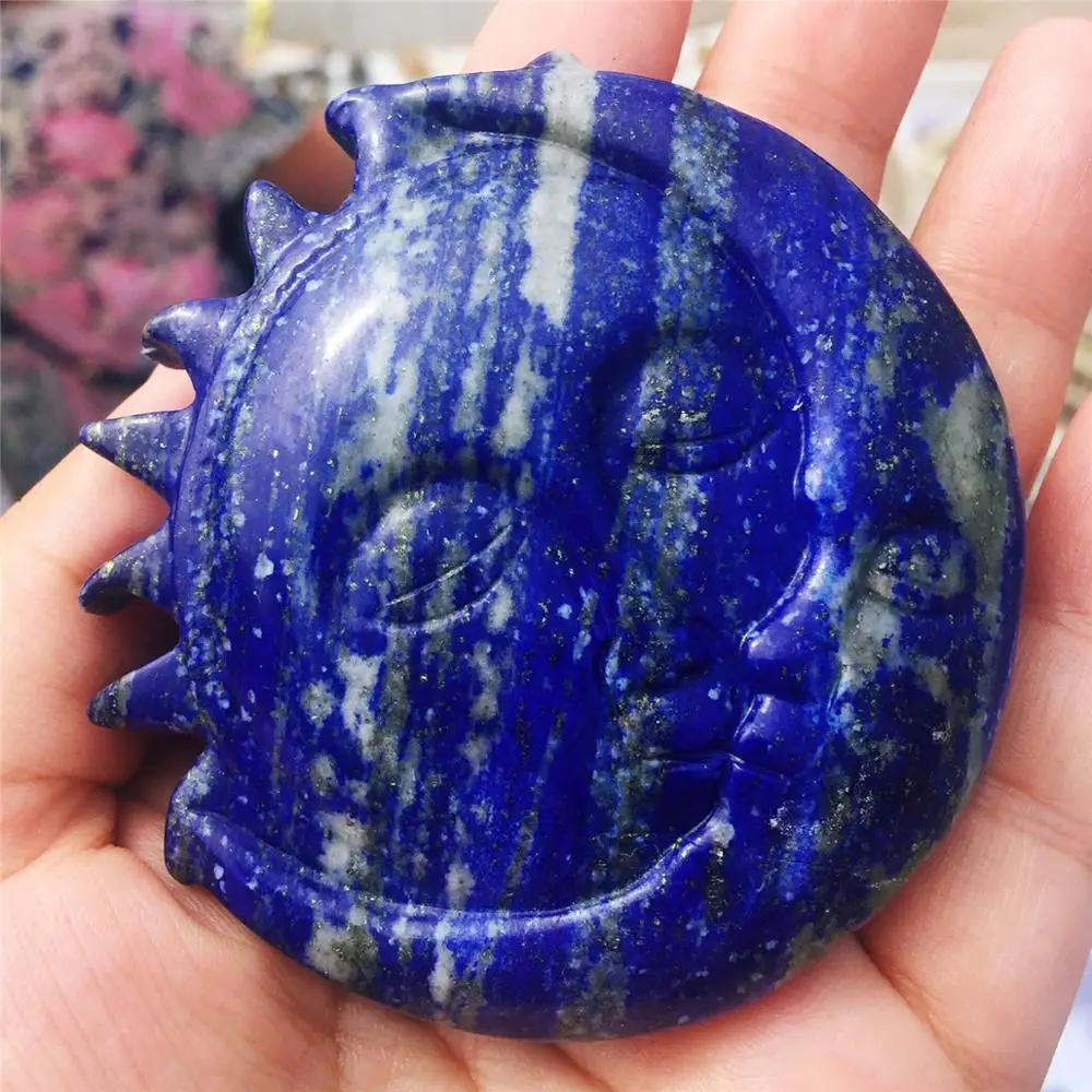 1 шт. АААА натуральный кристалл lapis carvings солнце и луна Единорог из горного хрусталя статуи украшенные рождественские подарки