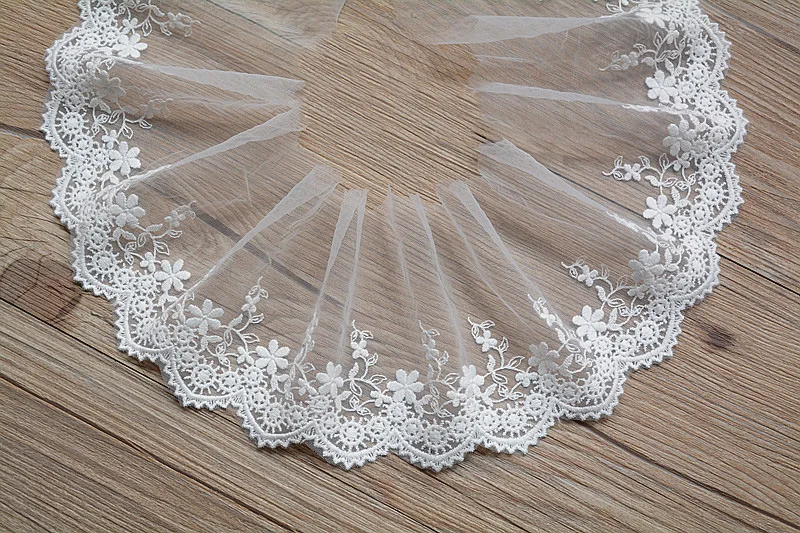New Mesh Floral Embroidered Lace Trim Doll Clothes Fabric DIY Craft Width 10cm 5Yds/lot | Дом и сад